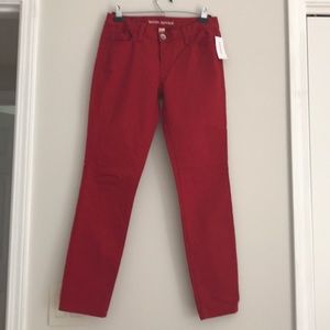 Banana Republic brand new skinny jeans in red. NWT